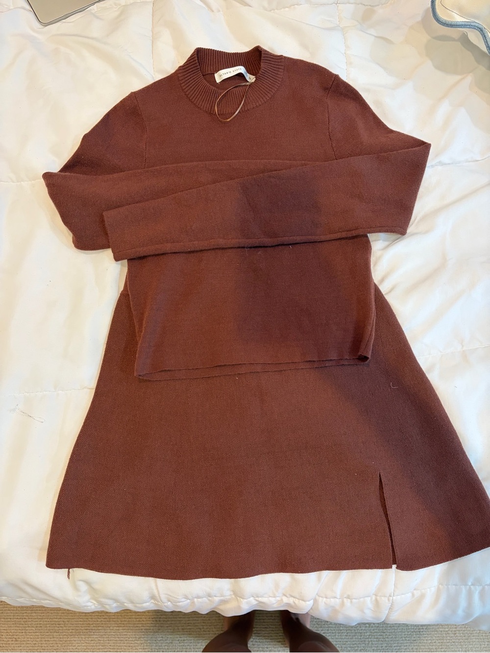 Altar’d State Brown Knit Two-Piece Set
